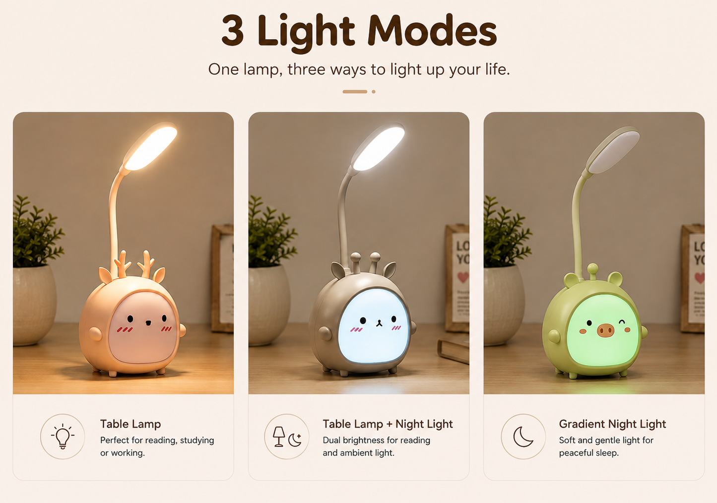 MochiGlow 3-in-1 Lamp