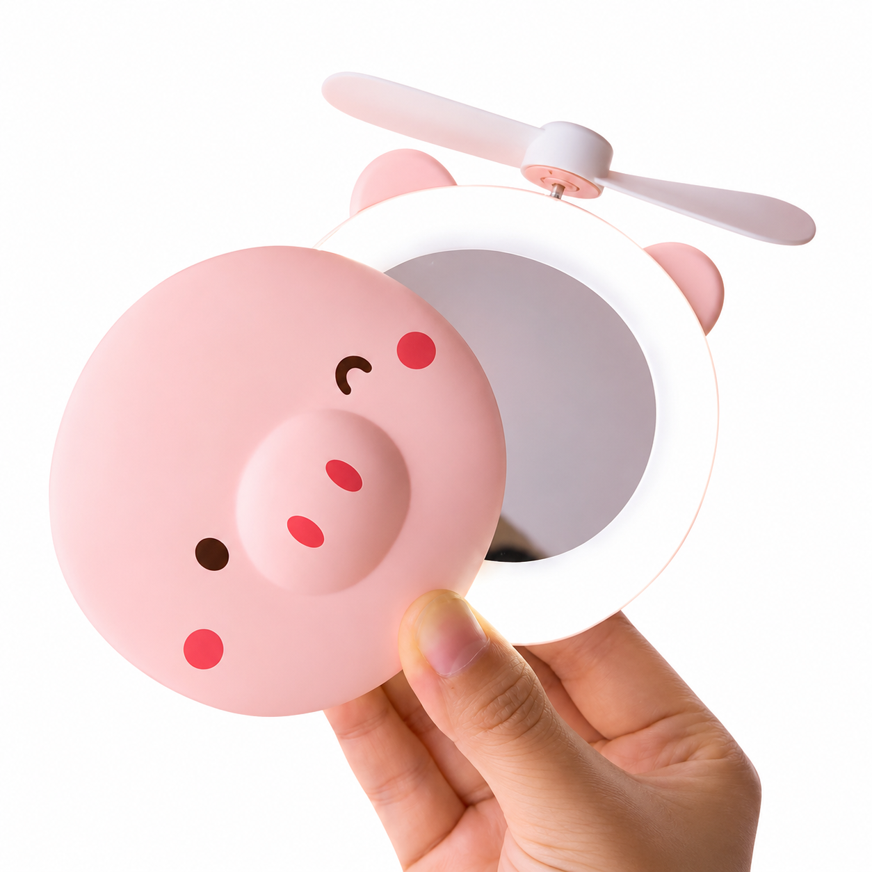 Pocket Glow Fan & Mirror