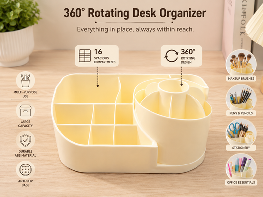 360° Rotating Desk Organizer