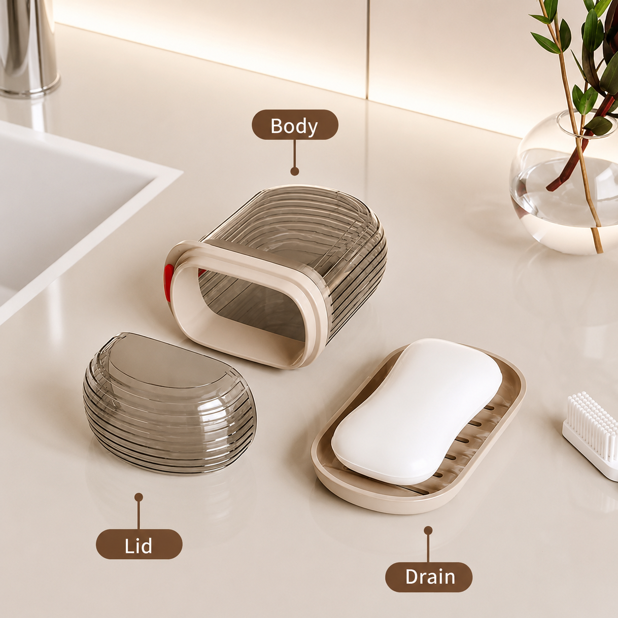 Toothbrush & Soap Case