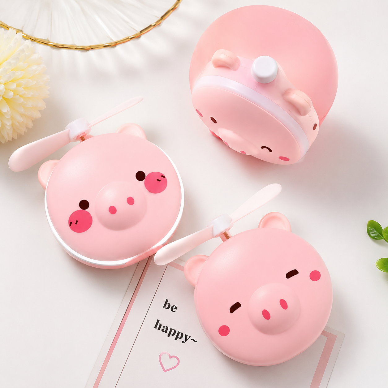Pocket Glow Fan & Mirror